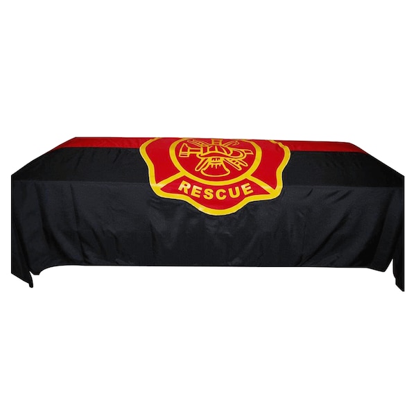 Global Flags Unlimited Fire Rescue Memorial Drape 5'x9.5' 208306 - main